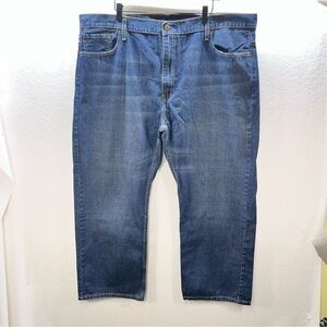 Levi’s 569 Loose Straight Leg Jeans Mens 44/30 Blue Denim Pants Comfy 2898